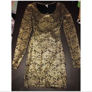 Black & gold dress